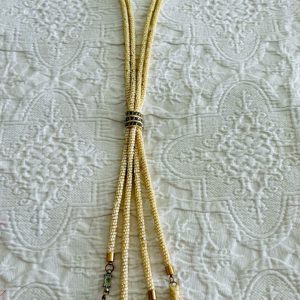 Rope effect beaded boho necklace ultimate layering necklace